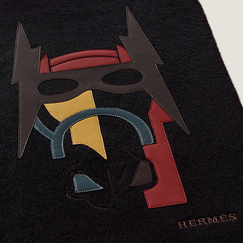 カシミヤマフラー 40×160 cm レザーディテール 《スーパーH》 | Hermès ...